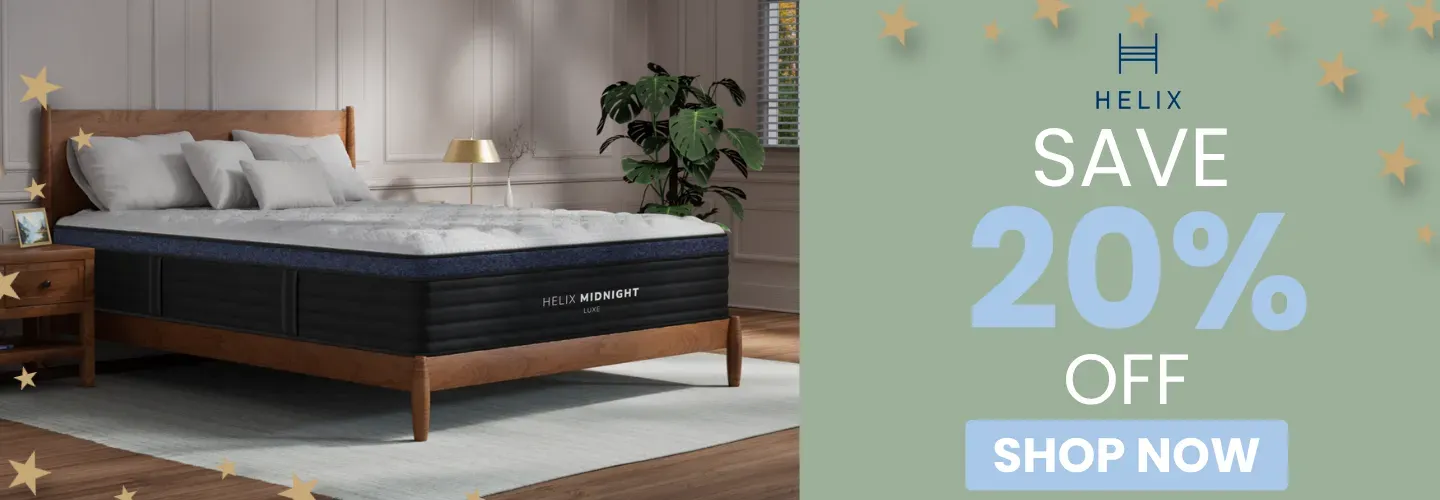 Save 20% off Helix Mattresses